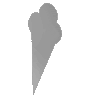 Acrylglasplatte in Eis-Form konturgefräst <br>einseitig 4/0-farbig bedruckt