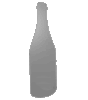 Acrylglasplatte in Flasche-Form konturgefräst <br>einseitig 4/0-farbig bedruckt