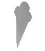 Firmenschild in Eis-Form konturgefräst, einseitig 4/0-farbig bedruckt