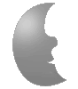 Firmenschild in Mond-Form konturgefräst, einseitig 4/0-farbig bedruckt