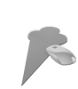 Mousepad hochwertig bedruckt aus Kunststoff mit Kautschuk-Rücken in Eis-Form konturgestanzt