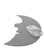 Mousepad hochwertig bedruckt aus Kunststoff mit Kautschuk-Rücken in Mond-Form konturgestanzt