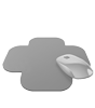 Mousepad hochwertig bedruckt aus Kunststoff mit Kautschuk-Rücken in Pflaster-Form konturgestanzt