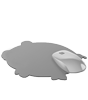 Mousepad hochwertig bedruckt aus Kunststoff mit Kautschuk-Rücken in Schwein-Form konturgestanzt