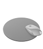 Mousepad hochwertig bedruckt aus Kunststoff mit Kautschuk-Rücken rund (kreisrund konturgestanzt)