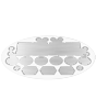 Stickerbogen auf Silberfolie 4/0 farbig bedruckt oval (oval konturgeschnitten)