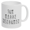 Tasse mit Spruch ICH HASSE MENSCHEN VERSION 2, beidseitig bedruckt in brillanter Fotoqualität