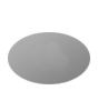 Weiße Wellpappe oval (oval konturgefräst) <br>einseitig 4/0-farbig bedruckt