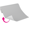Wiederablösbare Klebefolie in Kopf-Form konturgeschnitten <br>einseitig 4/0-farbig bedruckt